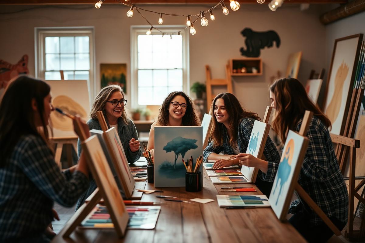 Prijatelji se smiju dok slikaju zajedno